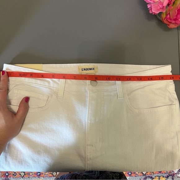 L’AGENCE White Distressed High Line Skinny High Rise Jeans *NWT* - Picture 10 of 14